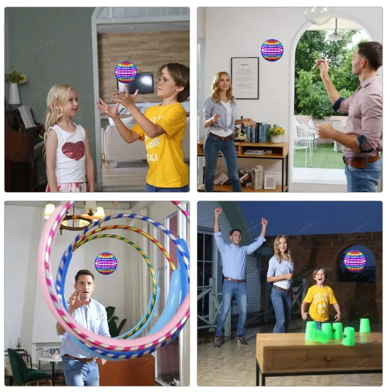 Magic LED Flying Ball Toy for Kids – Interactive Hover Fun