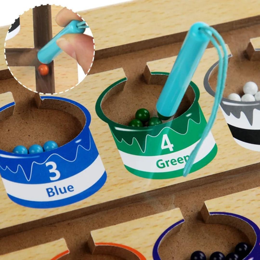 Learn & Play Magnetic Maze – Colour & Number Adventure-5