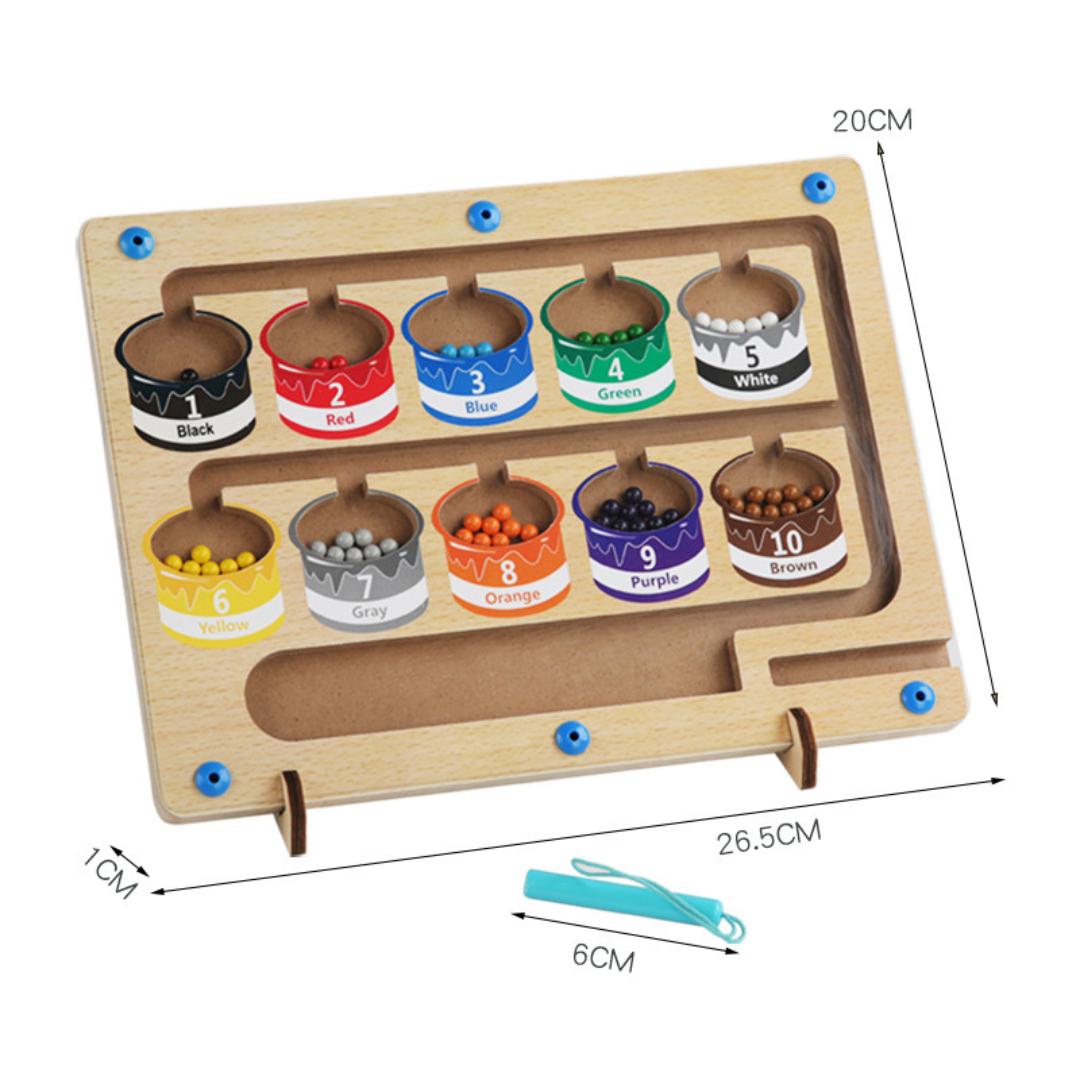 Learn & Play Magnetic Maze – Colour & Number Adventure-6