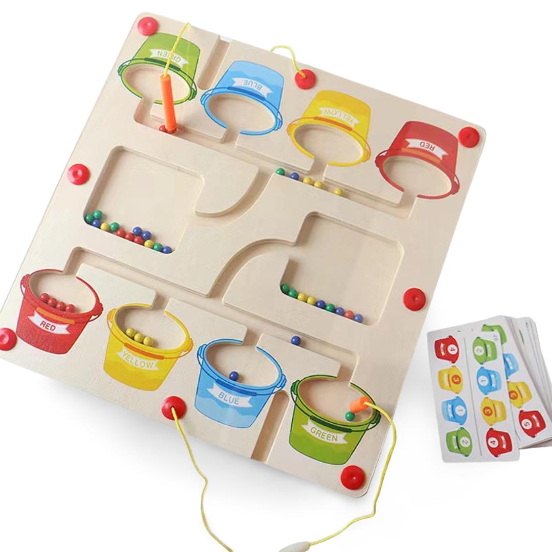 Learn & Play Magnetic Maze – Colour & Number Adventure-Competition Maze