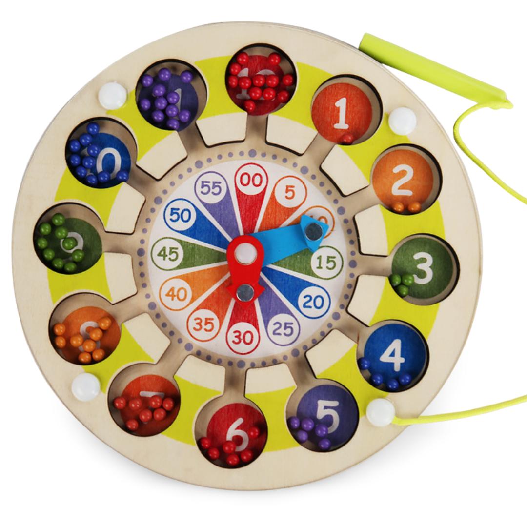 Learn & Play Magnetic Maze – Colour & Number Adventure-Learning Clock Maze
