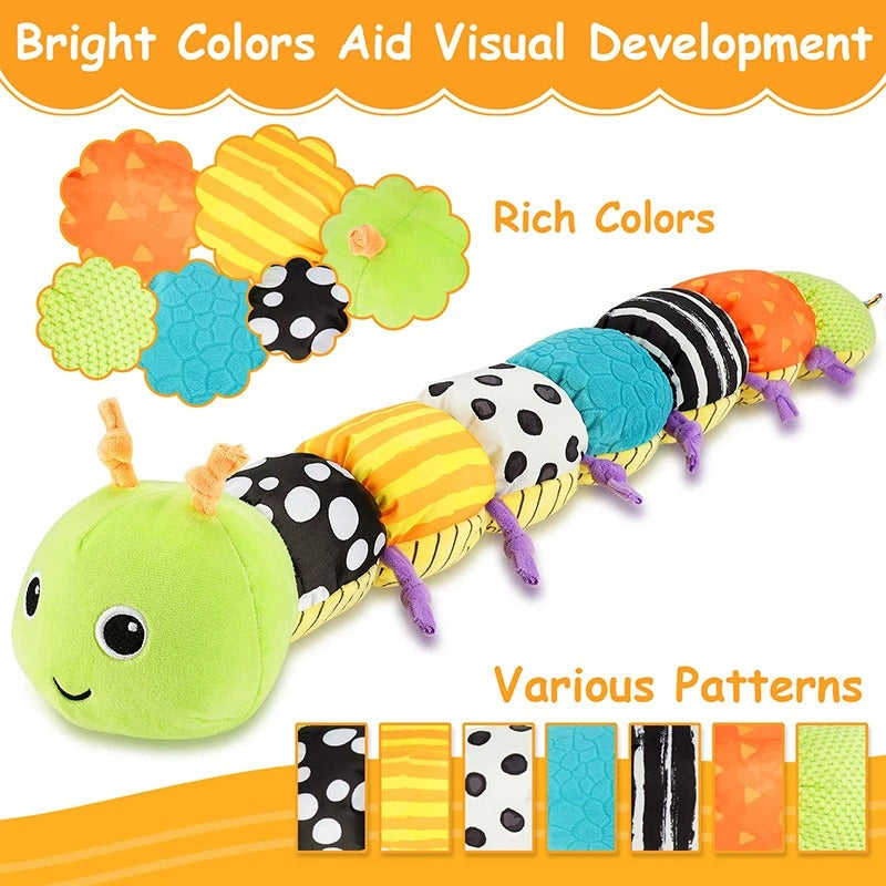 Sensory Plush Caterpillar – Rattle & Musical Baby Toy