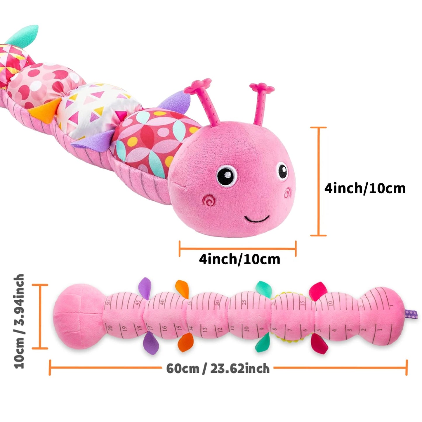 Sensory Plush Caterpillar – Rattle & Musical Baby Toy