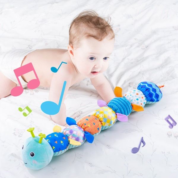 Sensory Plush Caterpillar – Rattle & Musical Baby Toy