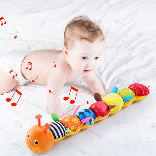 Sensory Plush Caterpillar – Rattle & Musical Baby Toy