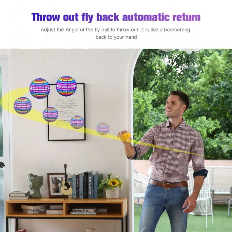 Magic LED Flying Ball Toy for Kids – Interactive Hover Fun