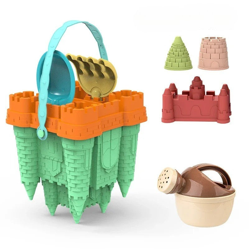 Kids' Colourful Sand Play Set with Bucket & Moulds
