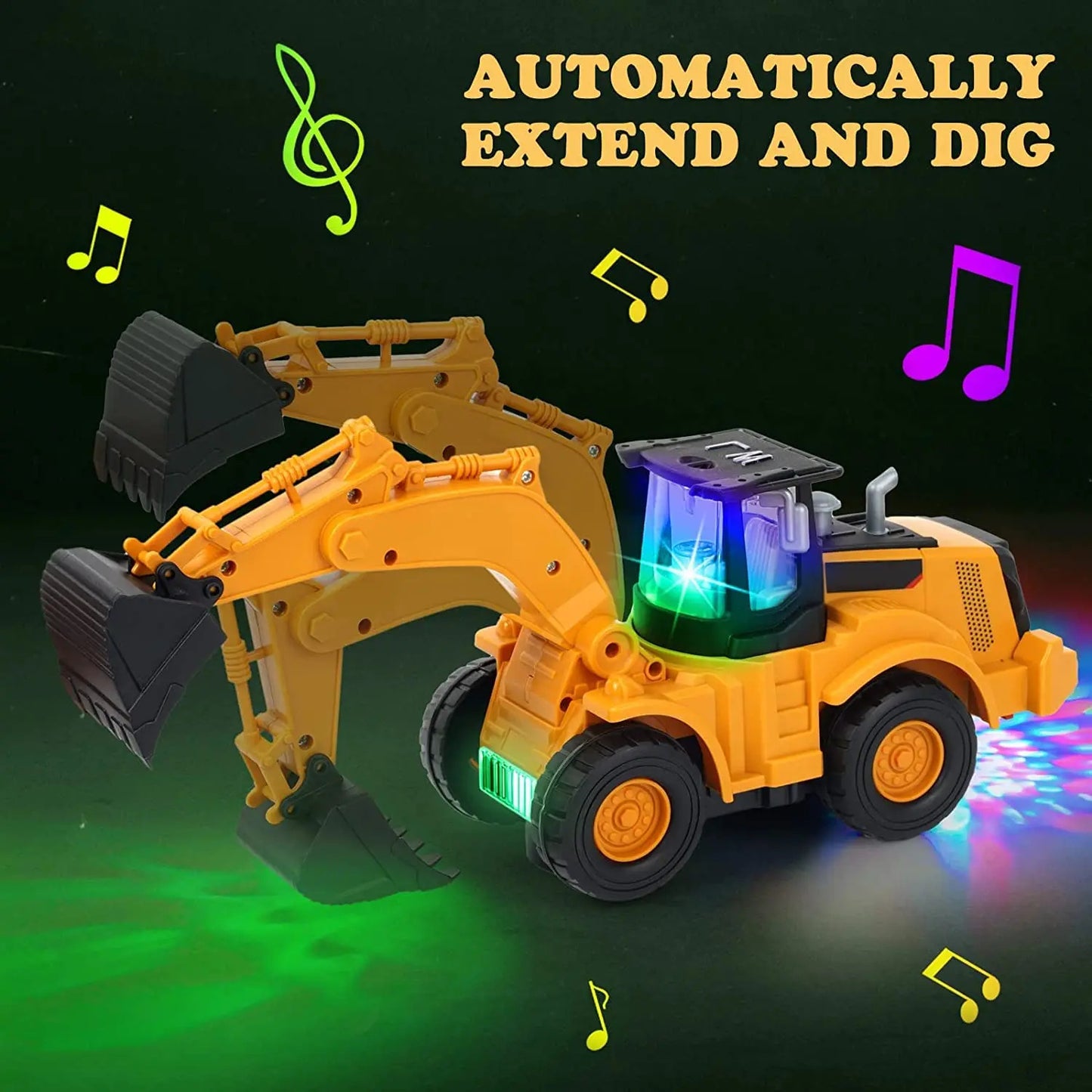 Dancing Music Excavator Toy with Lights & Sound