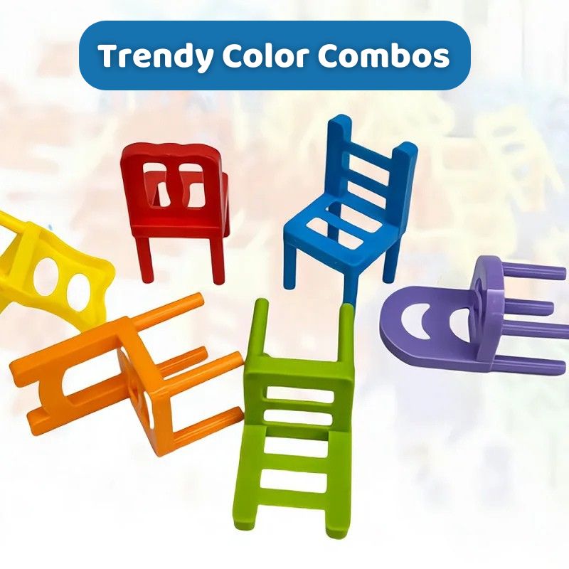 Montessori Chair Stacking Game – Colourful Skill Builder