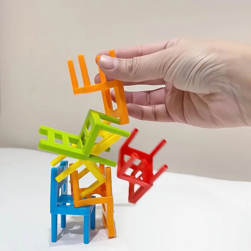 Montessori Chair Stacking Game – Colourful Skill Builder