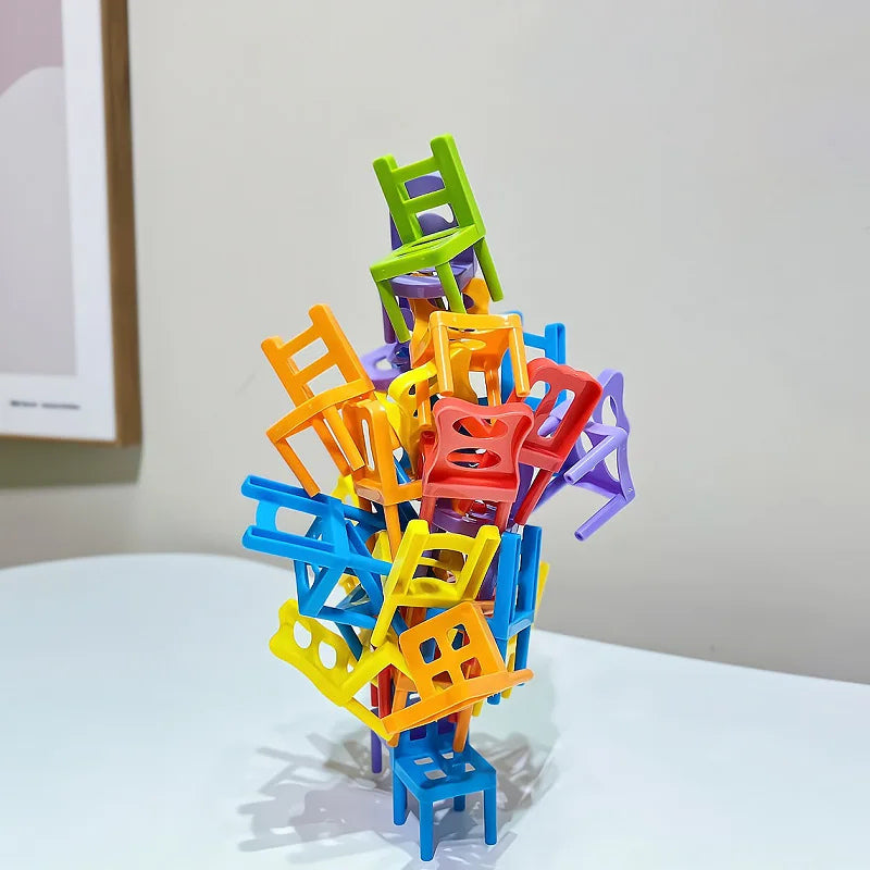 Montessori Chair Stacking Game – Colourful Skill Builder