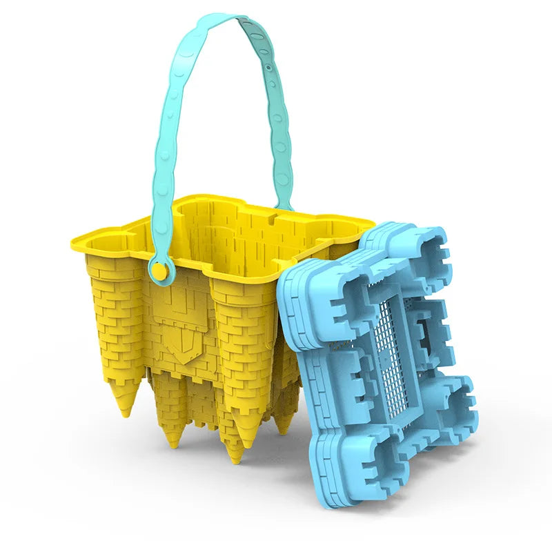Kids' Colourful Sand Play Set with Bucket & Moulds