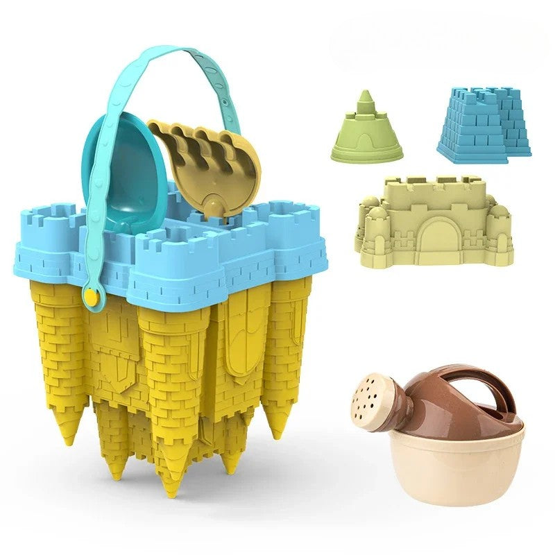 Kids' Colourful Sand Play Set with Bucket & Moulds